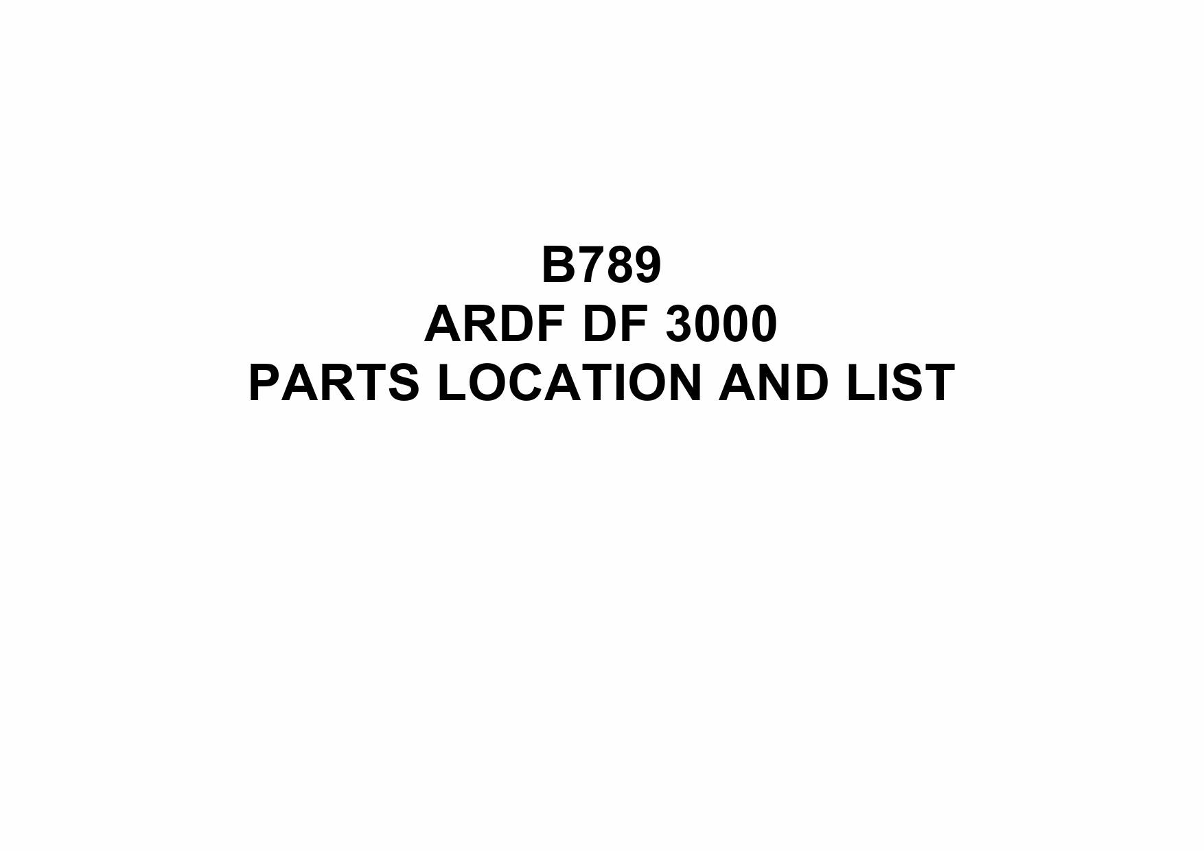 RICOH Options B789 ARDF-DF-3000 Parts Catalog PDF download-1